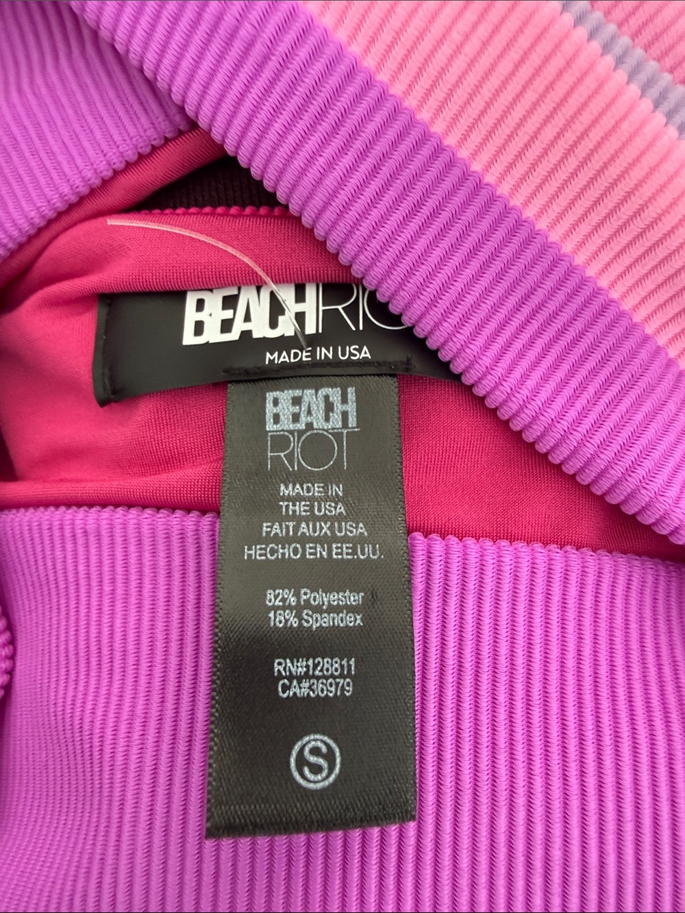 Beach Riot NEW Millie Colorblock high waist bikini SET size small - Picture 7 of 7